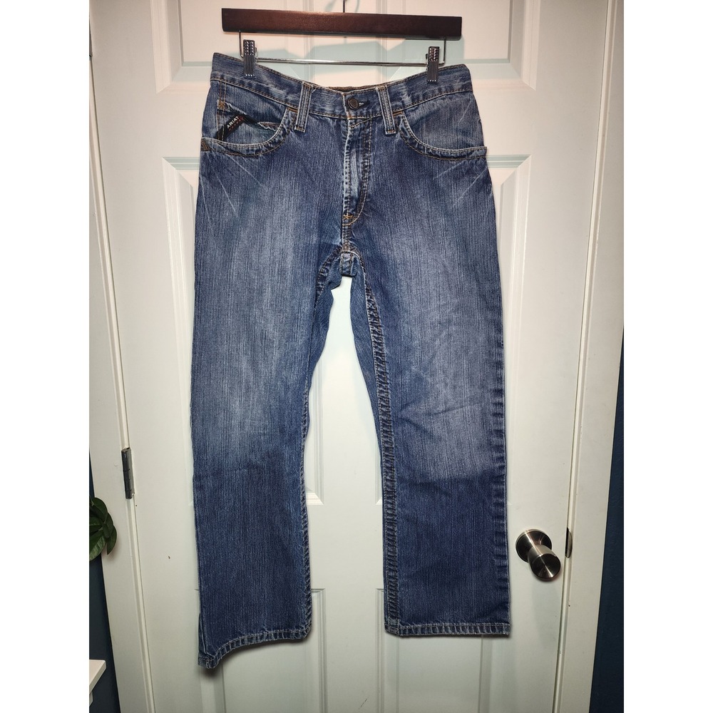 Ariat FR M4 Low Rise Boot Cut Jeans Mens 31x30 Blue Flame Resistant Denim